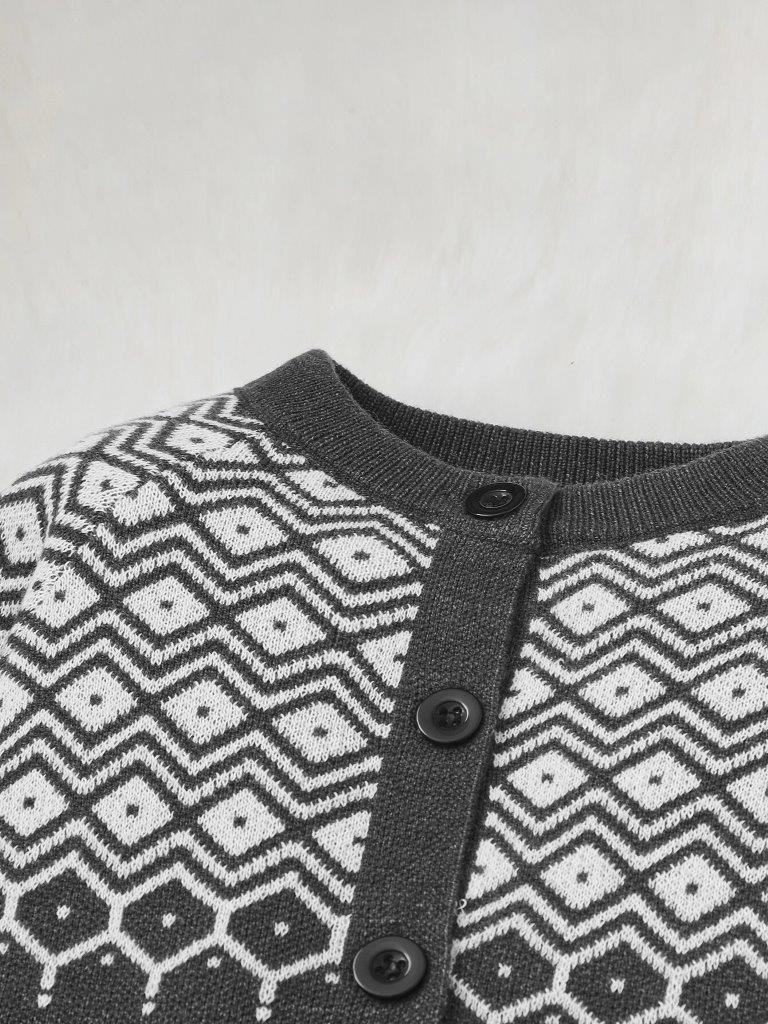 Baby Patterned Knit Jumpsuit