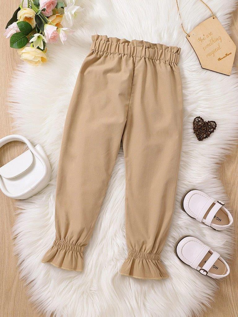 Toddler Girls Paperbag Ruffle Pants