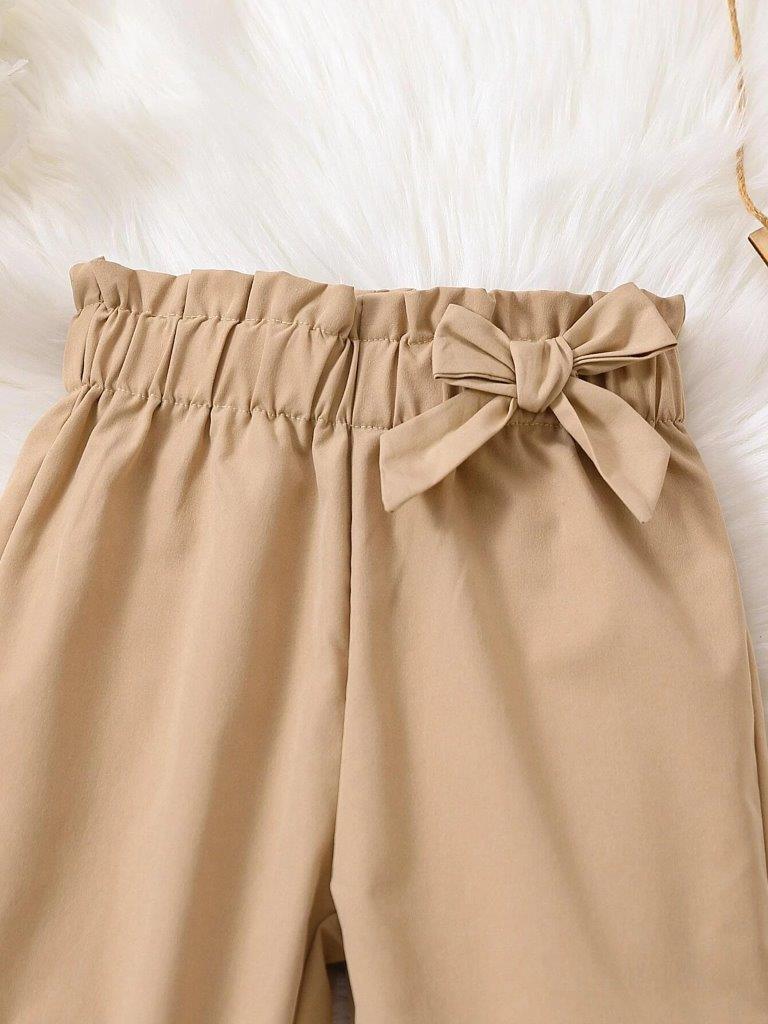 Toddler Girls Paperbag Ruffle Pants