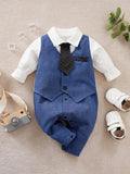 Baby Stripe Tie 2 in 1 Button Jumpsuit