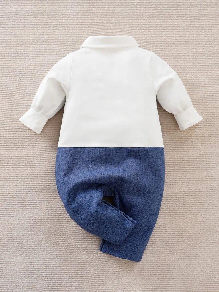 Baby Stripe Tie 2 in 1 Button Jumpsuit