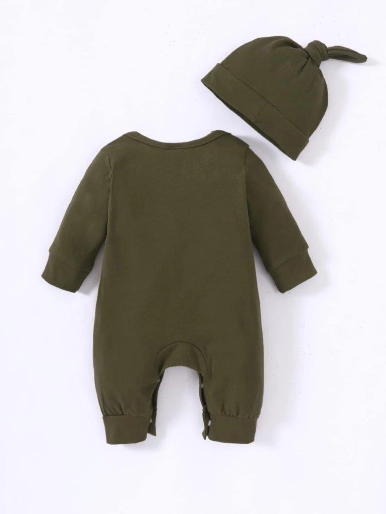 Baby Little Brother 2 Piece Set Army Green