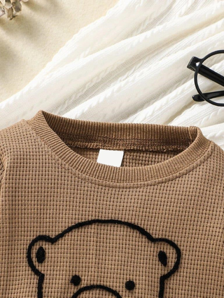 Baby Waffle Knit Teddy Sweatshirt