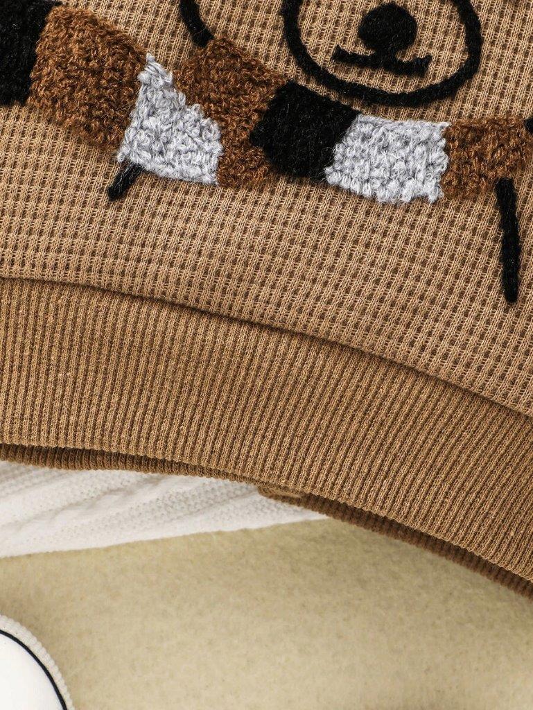 Baby Waffle Knit Teddy Sweatshirt