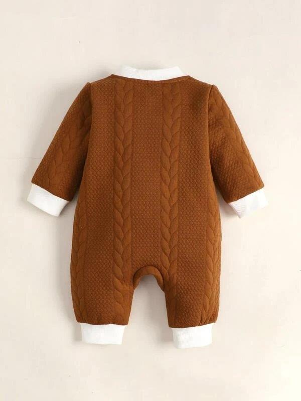 Baby Bear Patched Jumpsuit