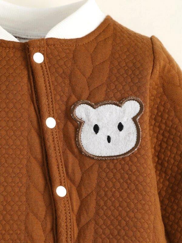 Baby Bear Patched Jumpsuit