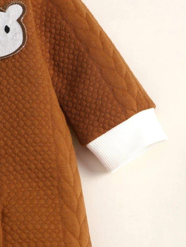 Baby Bear Patched Jumpsuit