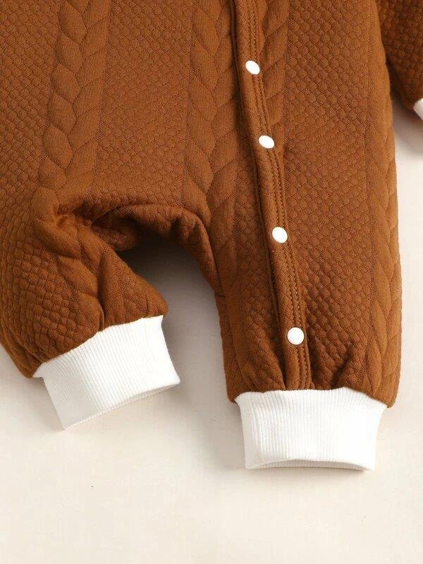 Baby Bear Patched Jumpsuit