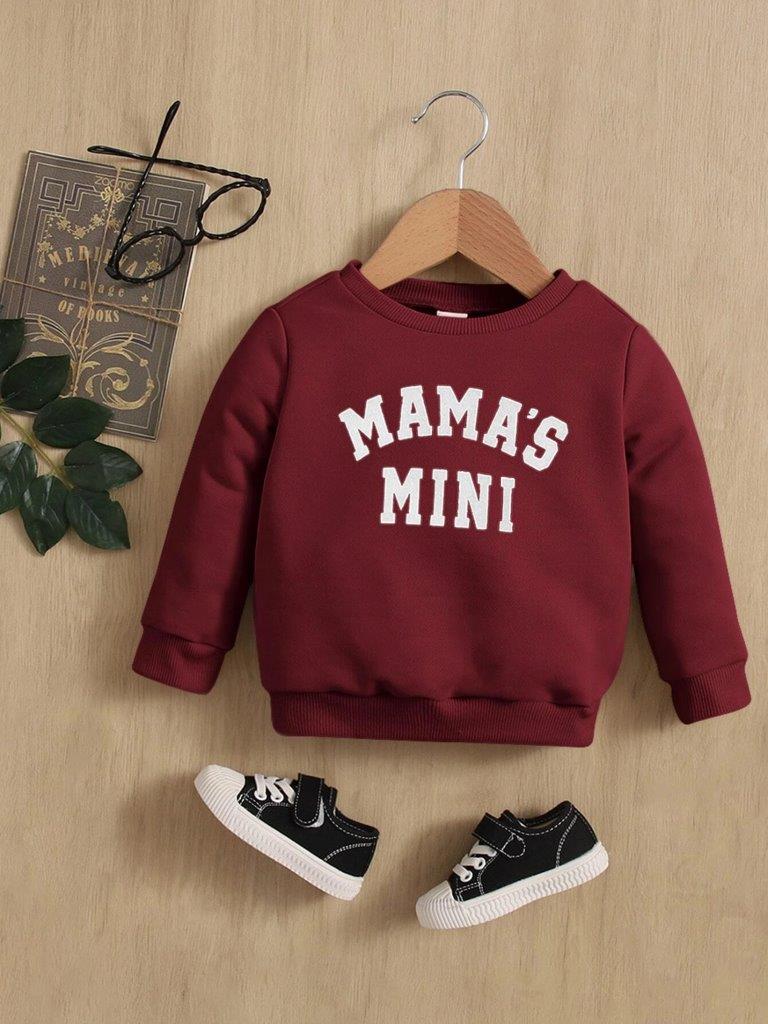 Baby Unisex Graphic Pullover Burgundy