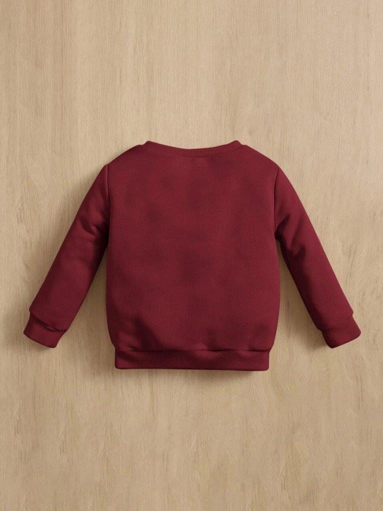Baby Unisex Graphic Pullover Burgundy