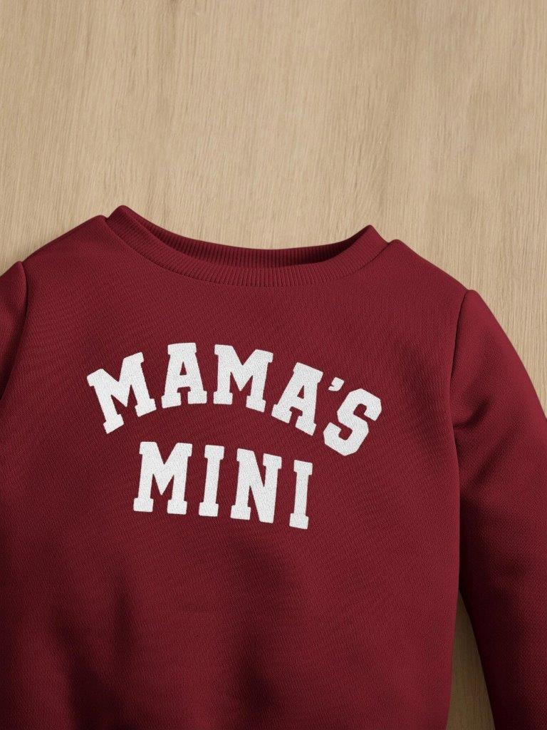 Baby Unisex Graphic Pullover Burgundy