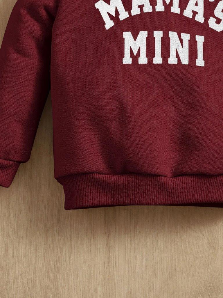 Baby Unisex Graphic Pullover Burgundy