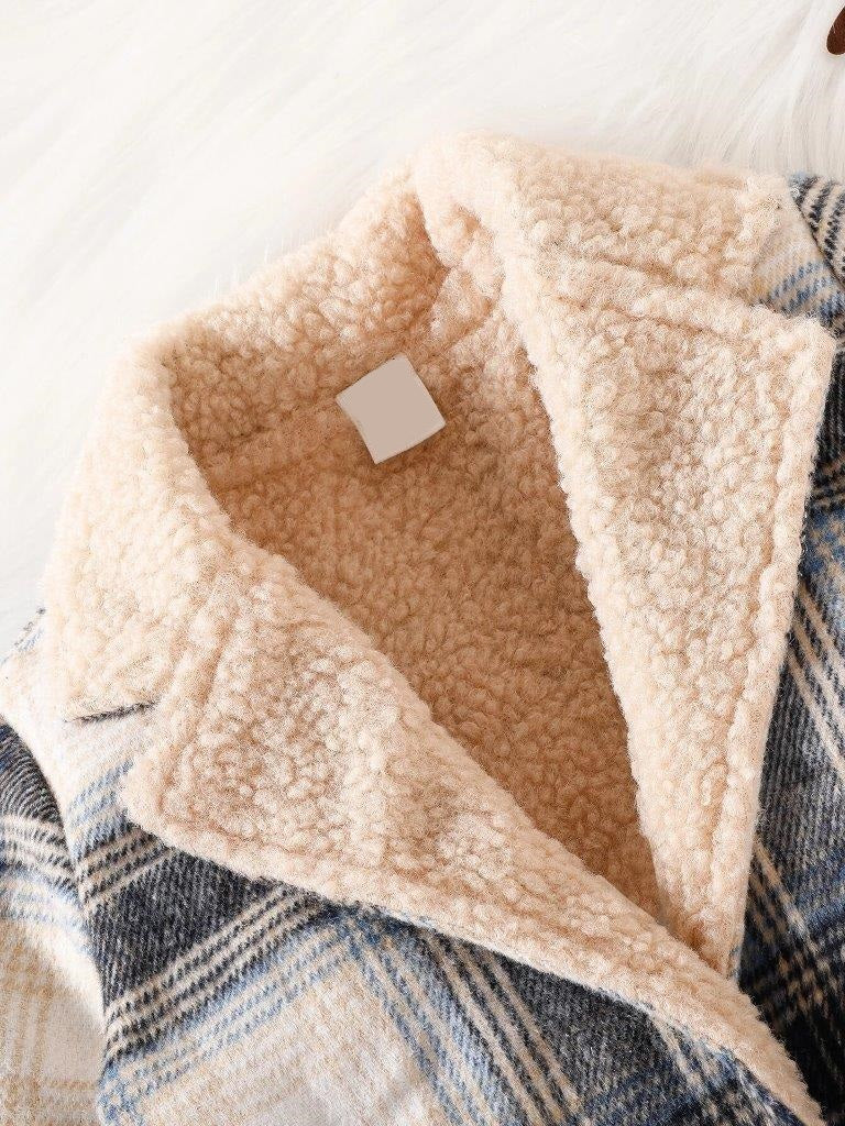 Baby Plaid Teddy Lined Coat