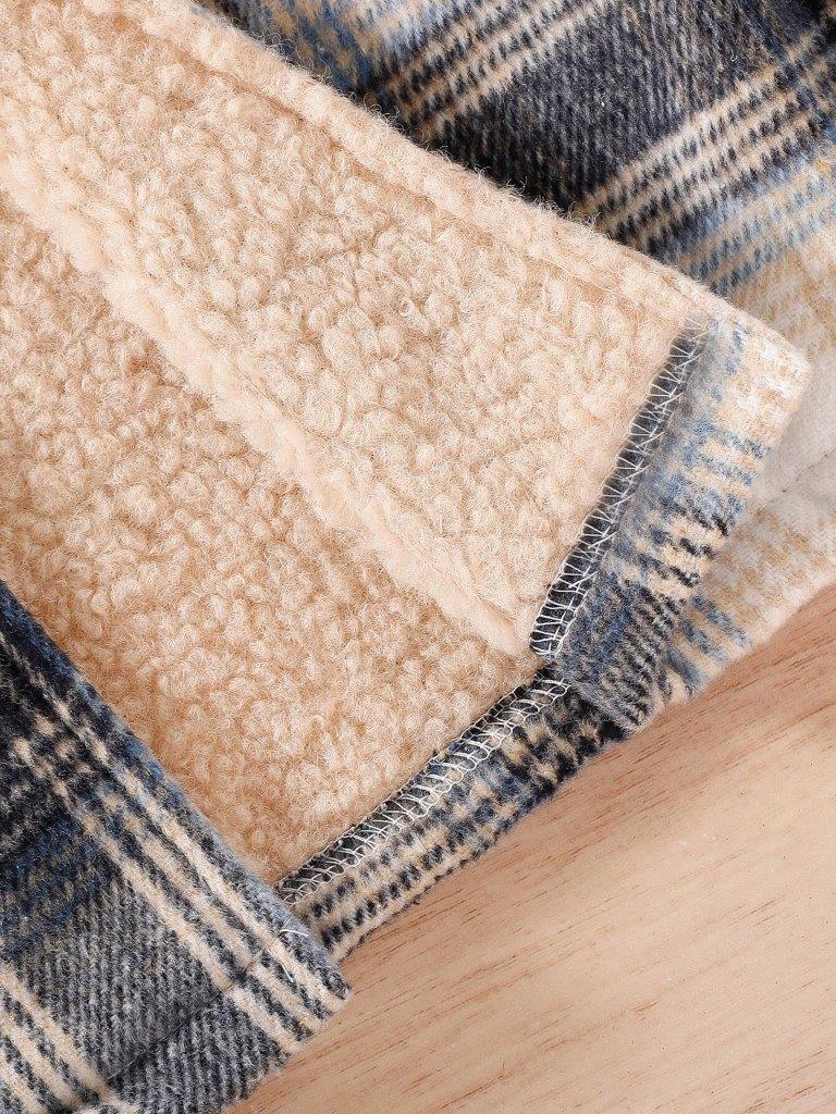 Baby Plaid Teddy Lined Coat