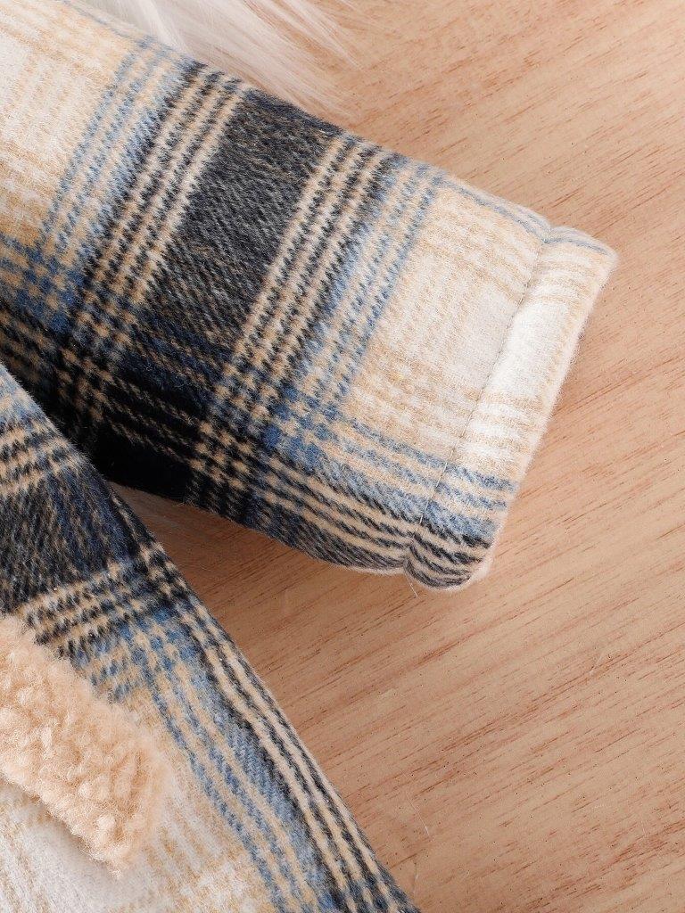 Baby Plaid Teddy Lined Coat