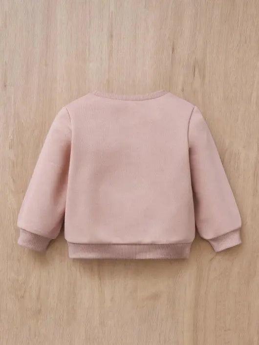 Baby Unisex Graphic Pullover Baby Pink