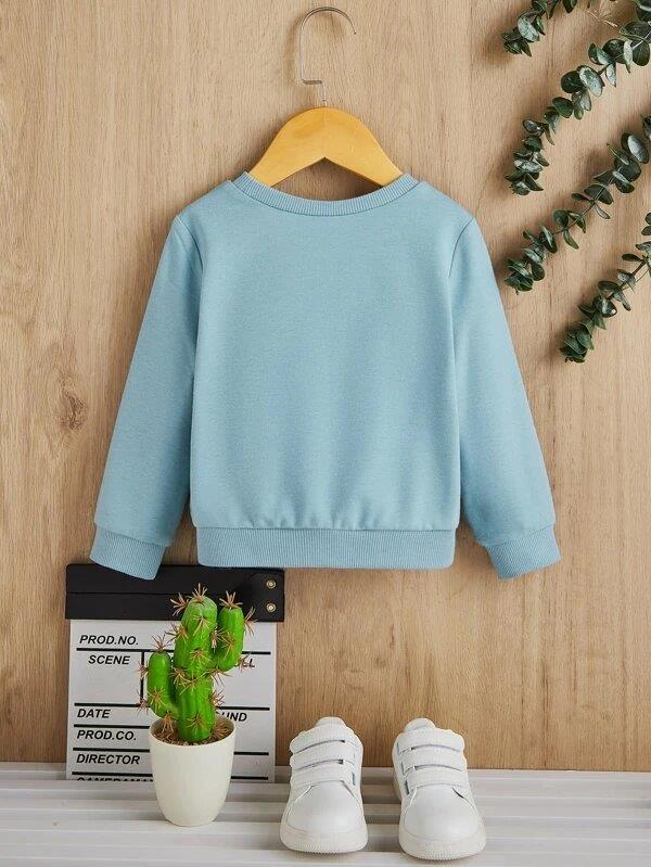 Baby Slogan Sweatshirt Blue
