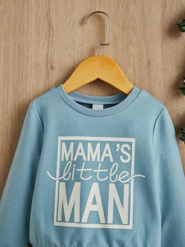 Baby Slogan Sweatshirt Blue