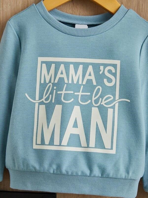 Baby Slogan Sweatshirt Blue