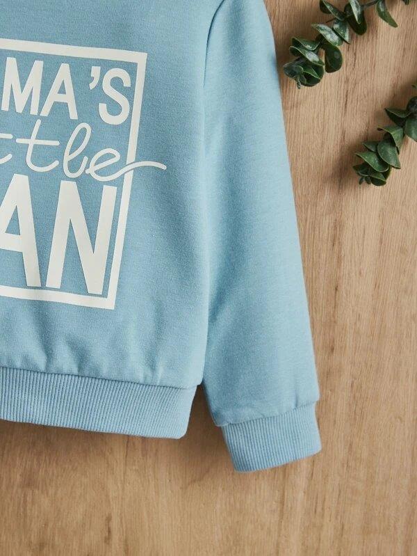 Baby Slogan Sweatshirt Blue