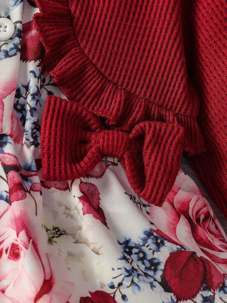 Baby Ruffle Trim Bodysuit Dress Set