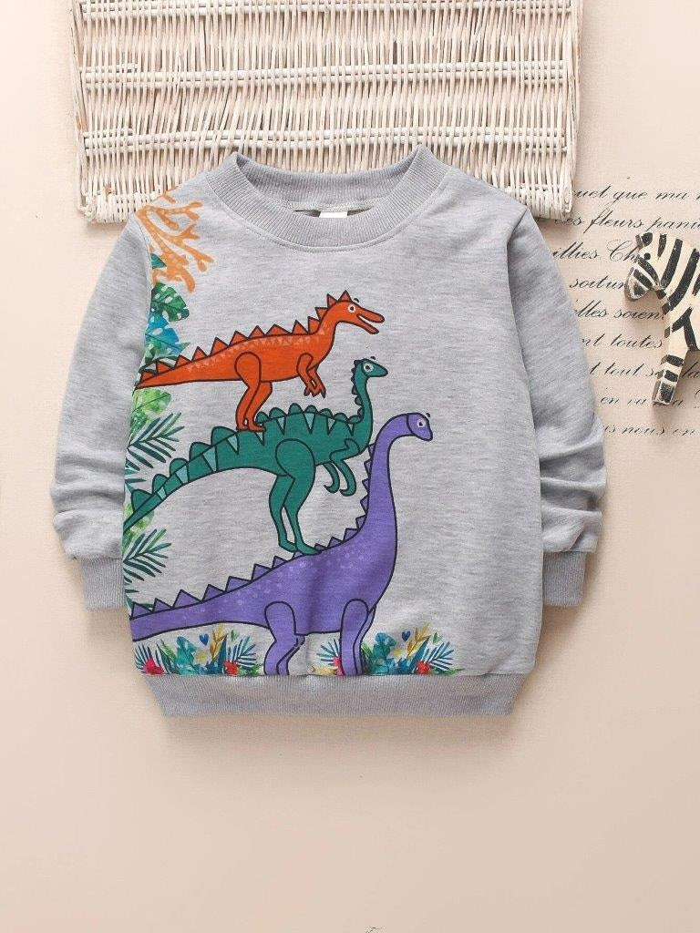 Toddler Boys Dinosaur Pullover