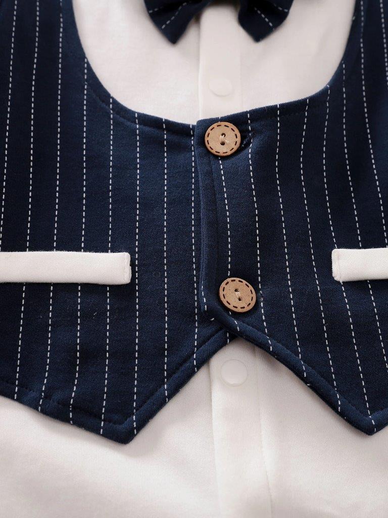 Baby Stripe Print 2 in 1 Jumpsuit