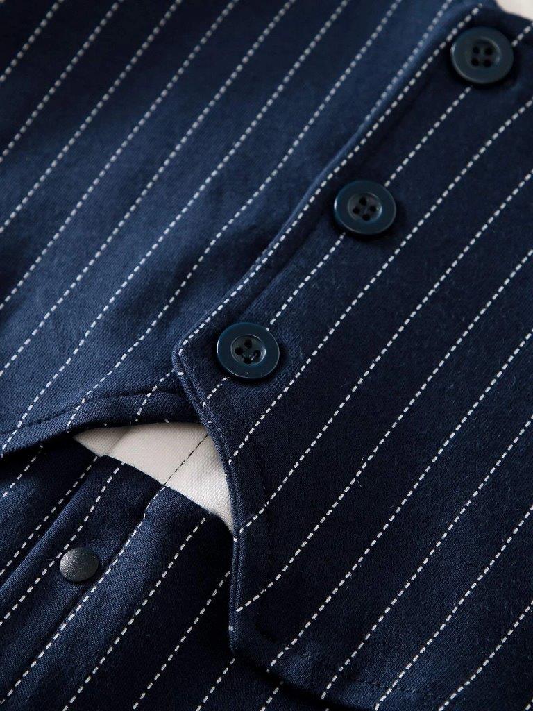 Baby Stripe Tuxedo Jumpsuit