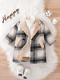 Baby Plaid Teddy Lined Coat