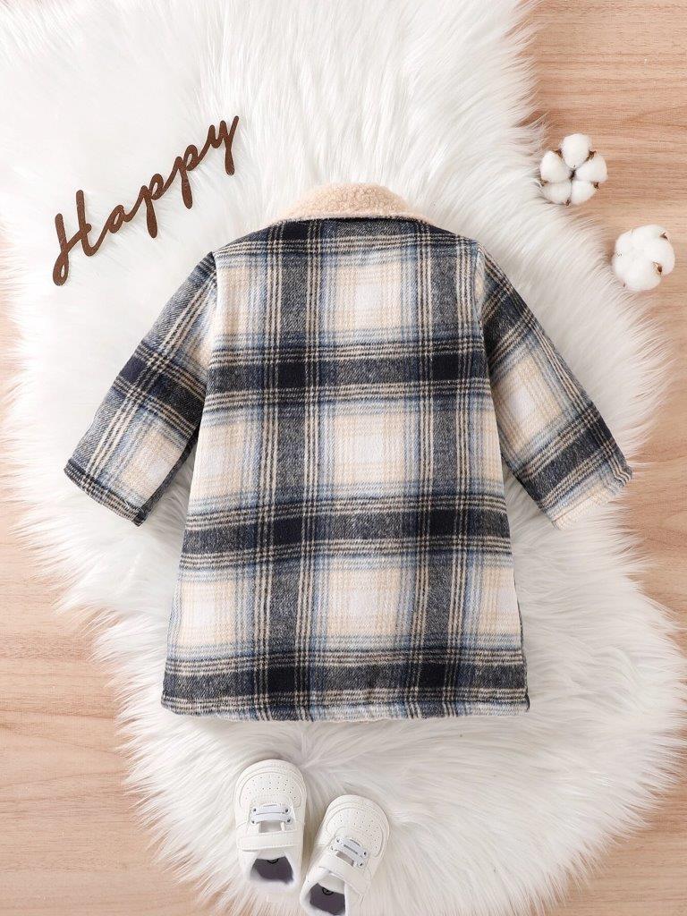 Baby Plaid Teddy Lined Coat