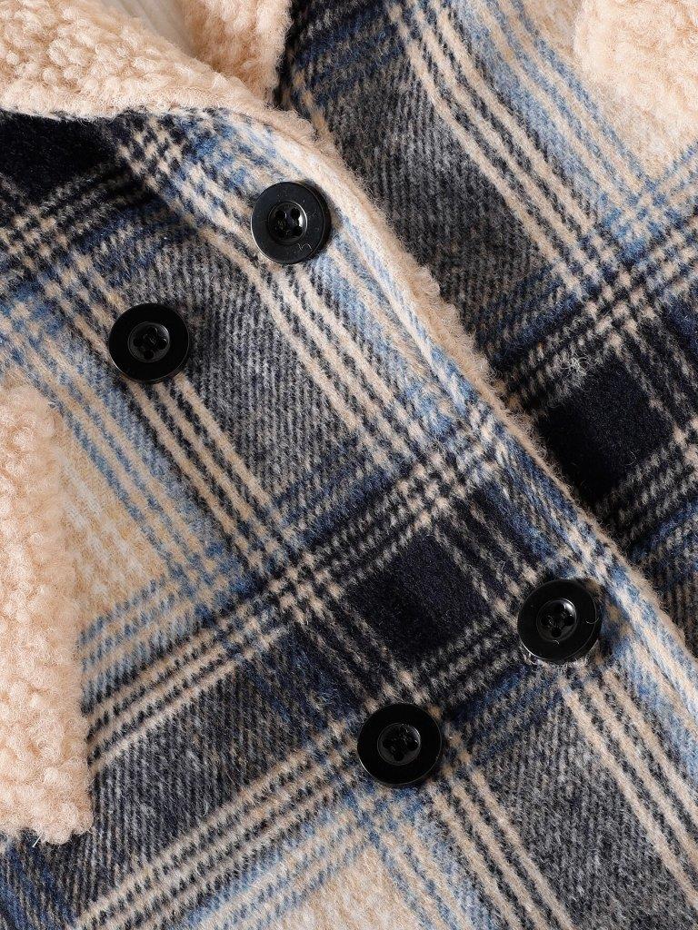 Baby Plaid Teddy Lined Coat