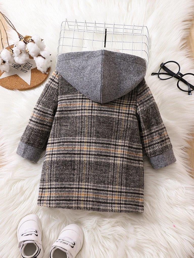 Baby Unisex Plaid Coat