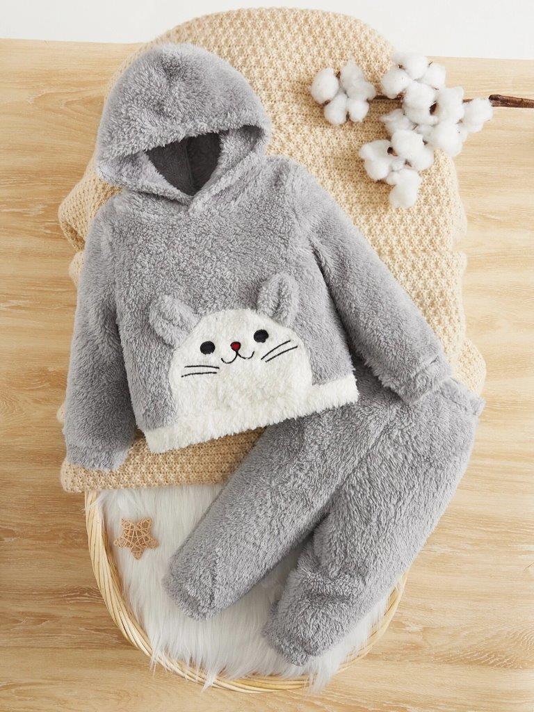 Baby Cartoon Fleece 2 Piece Set