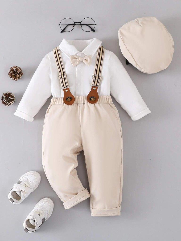 Baby 3 Piece Suspender Gentleman Outfit