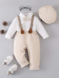 Baby 3 Piece Suspender Gentleman Outfit