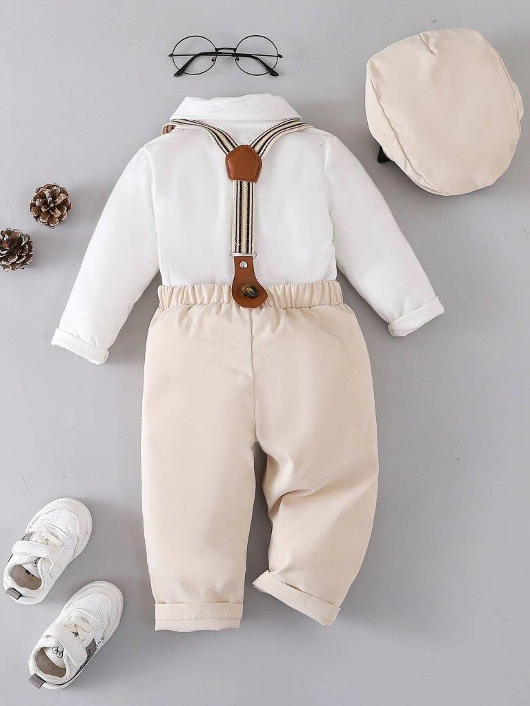 Baby 3 Piece Suspender Gentleman Outfit