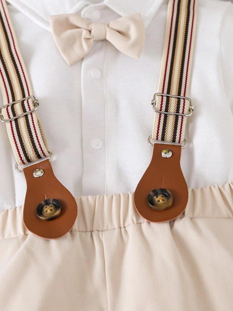 Baby 3 Piece Suspender Gentleman Outfit