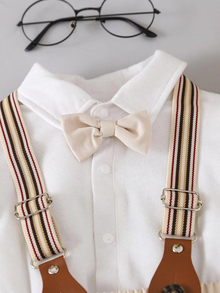 Baby 3 Piece Suspender Gentleman Outfit