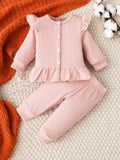 Baby Ruffle Top And Pants Set