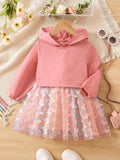 Toddler Girls Butterfly Hoodie Dress