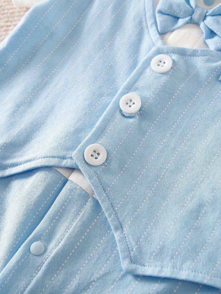 Baby Striped 2 In 1 Bow Tie Romper