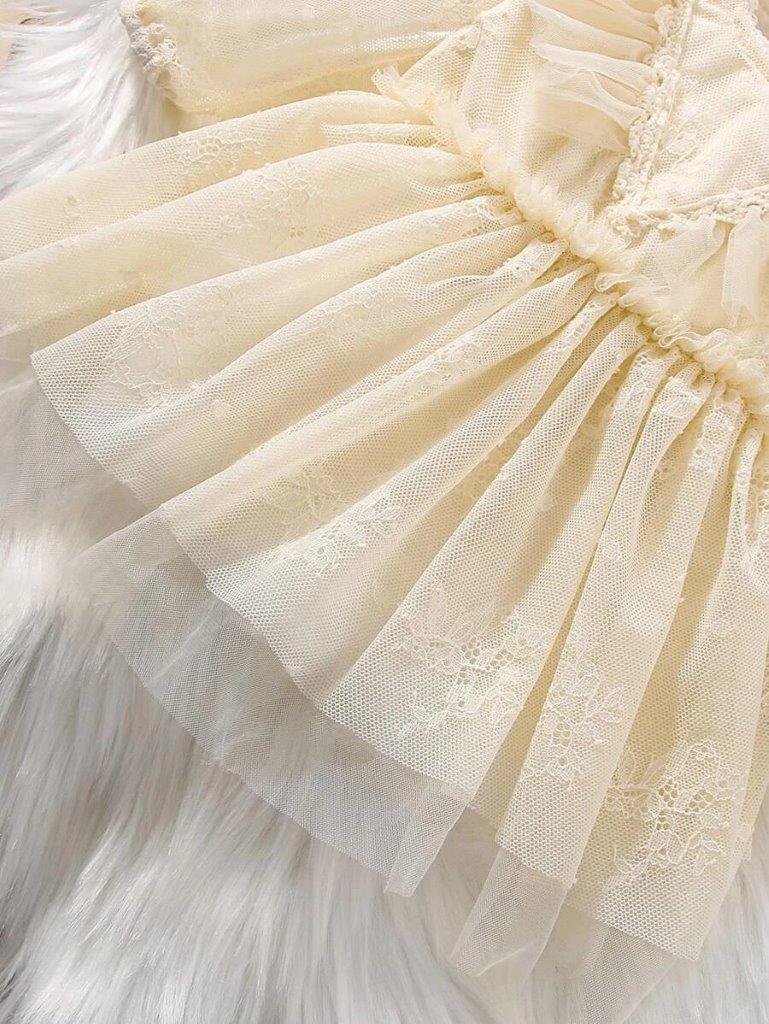 Baby Newborn Mesh Ruffle Dress Set