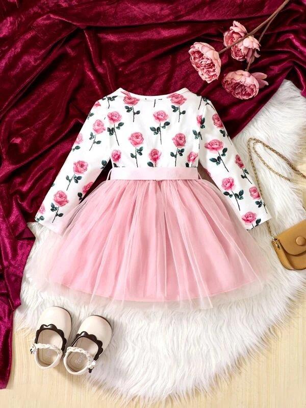 Baby Pink Flower Dress