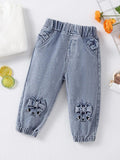 Baby Cartoon Embroidery Jeans