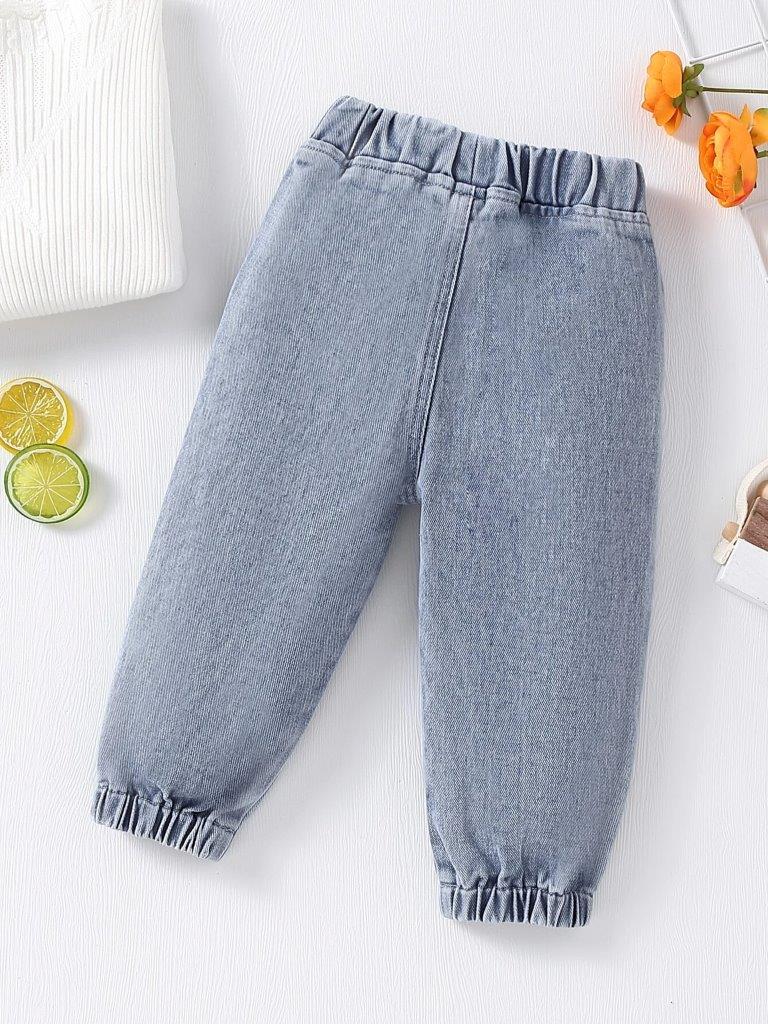 Baby Cartoon Embroidery Jeans
