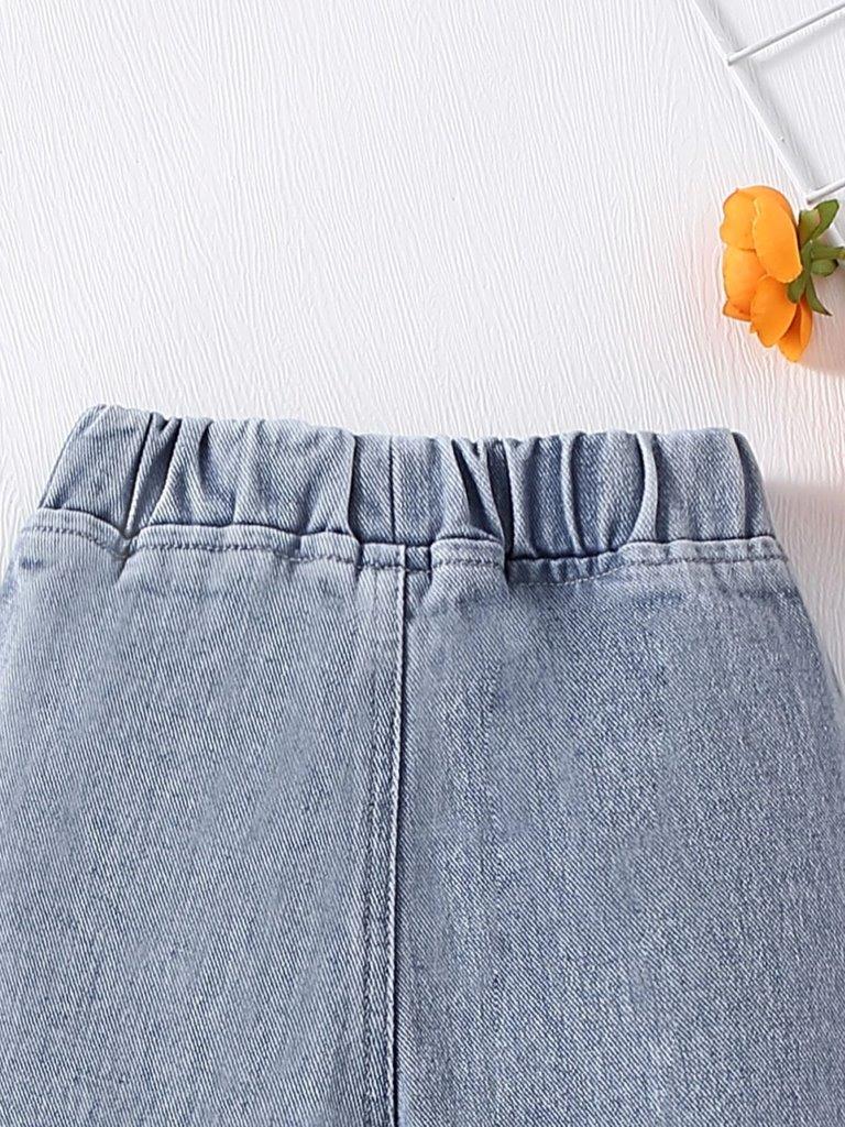 Baby Cartoon Embroidery Jeans