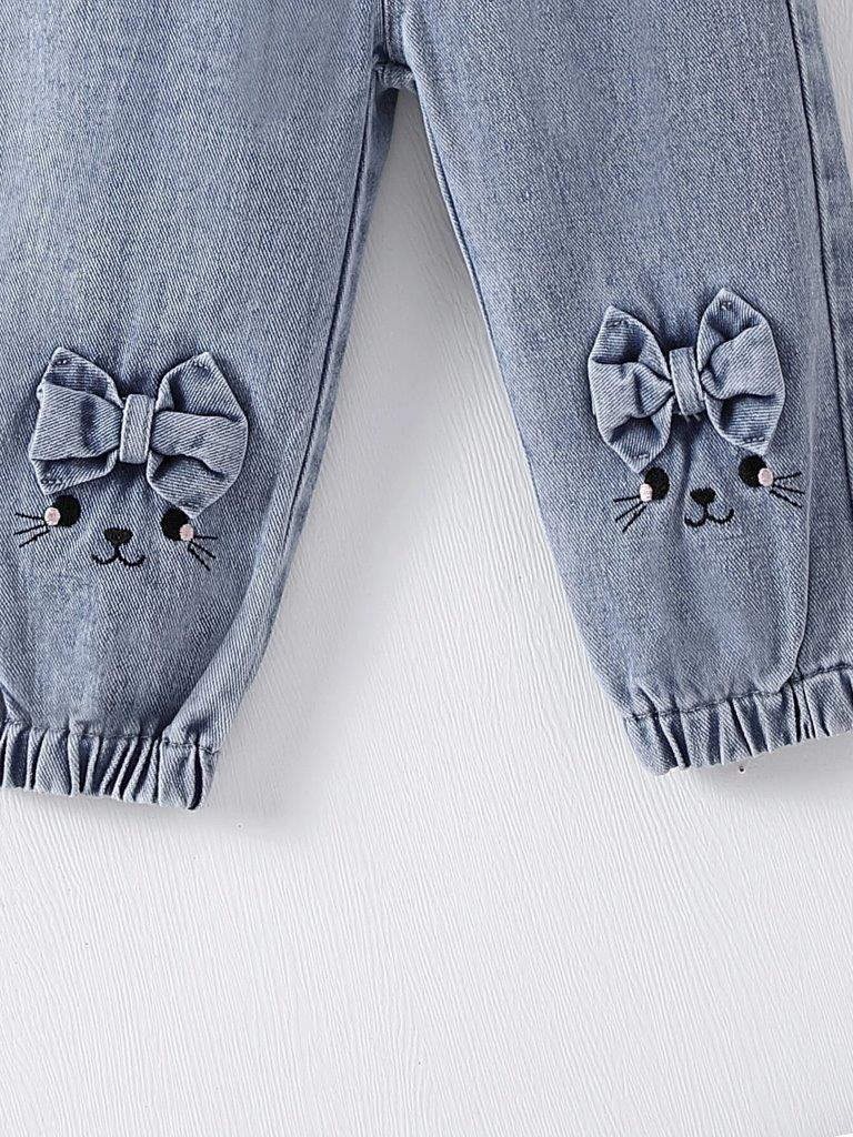 Baby Cartoon Embroidery Jeans