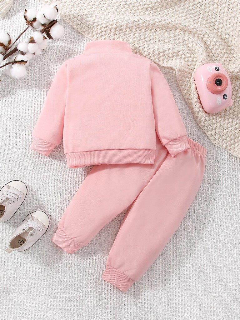 Baby Half Zipper 2 Piece Set