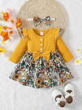 Baby Floral Print Dress Set