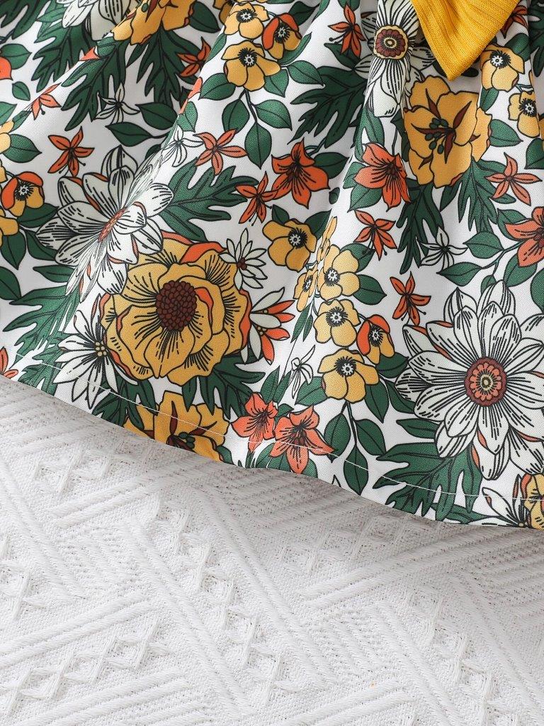 Baby Floral Print Dress Set